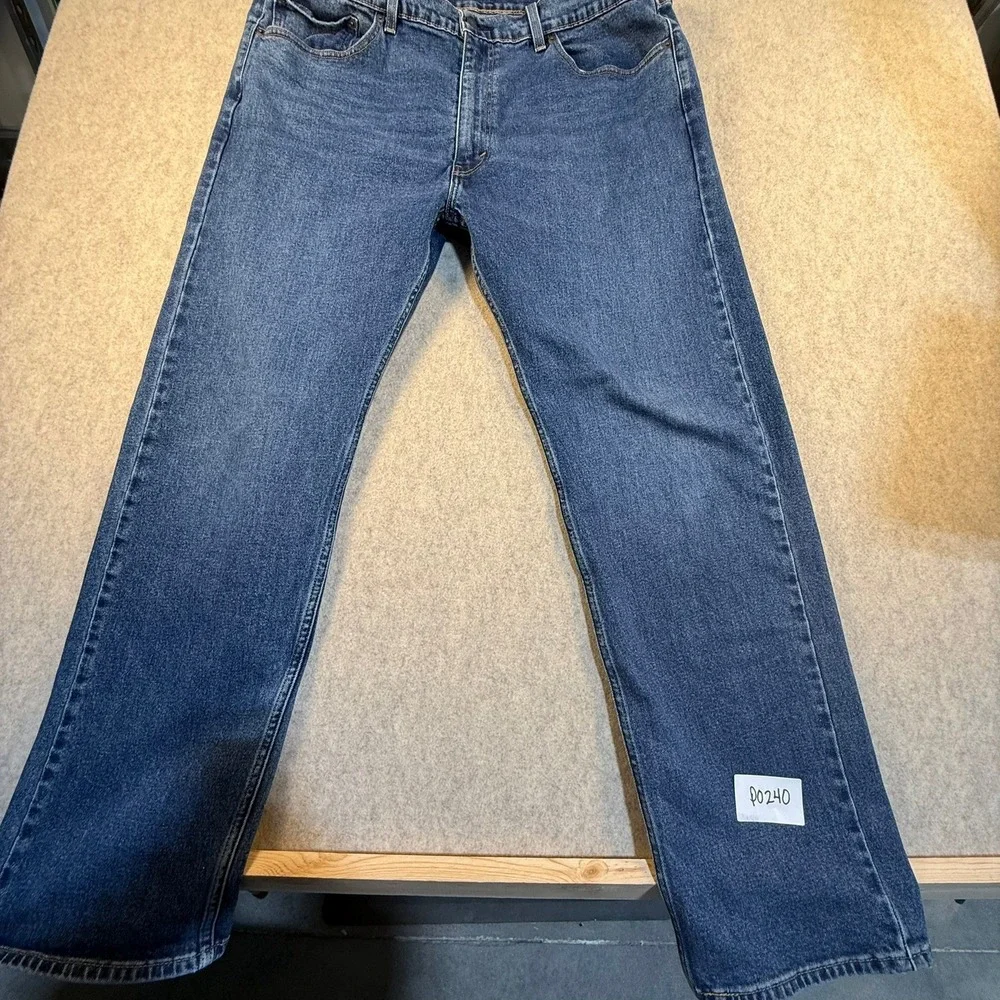 Levis 505 Regular Fit Straight Leg Jeans Mens 40x32 Blue Denim Medium Wash 00505